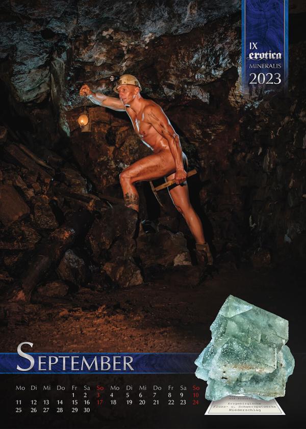 Kalender "erotica-Mineralis" 2023 - Edition Bergmänner - September