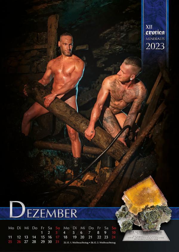 Kalender "erotica-Mineralis" 2023 - Edition Bergmänner - Dezember