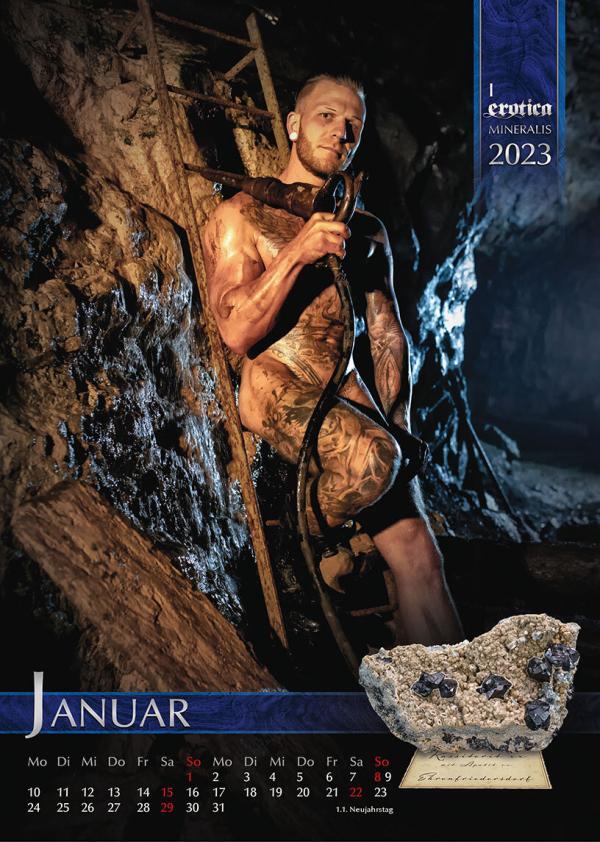 Kalender "erotica-Mineralis" 2023 - Edition Bergmänner