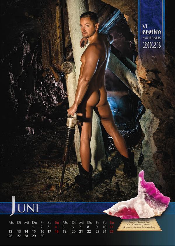 Kalender "erotica-Mineralis" 2023 - Edition Bergmänner - Juni