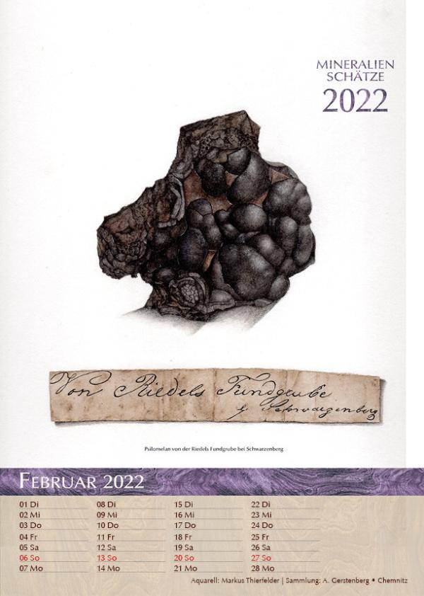 Kalender Mineralien Schätze 2022 Februar